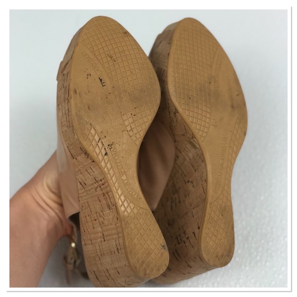 Stuart Weitzman Peep Toe Wedge Slingback Sandal - Picture 5 of 8